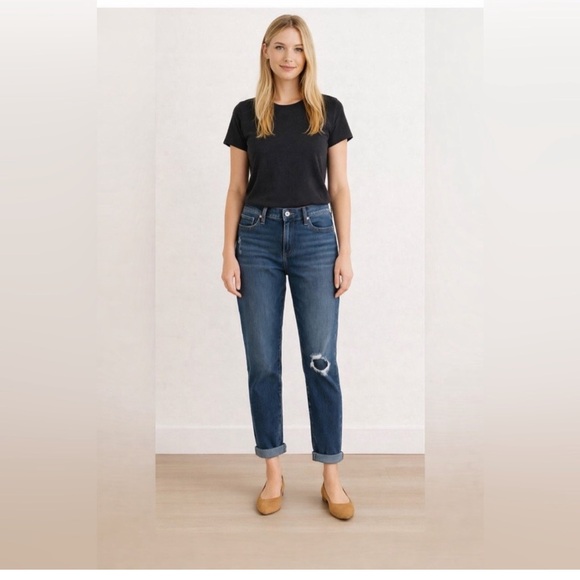 Signature by Levi Strauss Denim - Signature by Levi Strauss Dark Blue Boyfriend Jeans